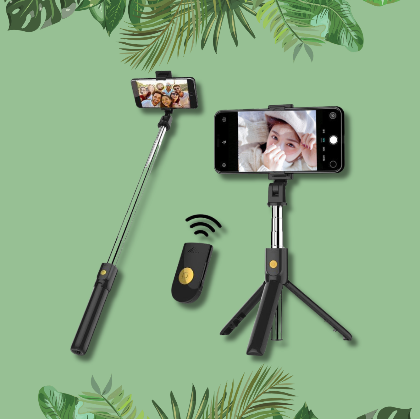 Bluetooth Selfie Stick Mini Remote Control Tripod