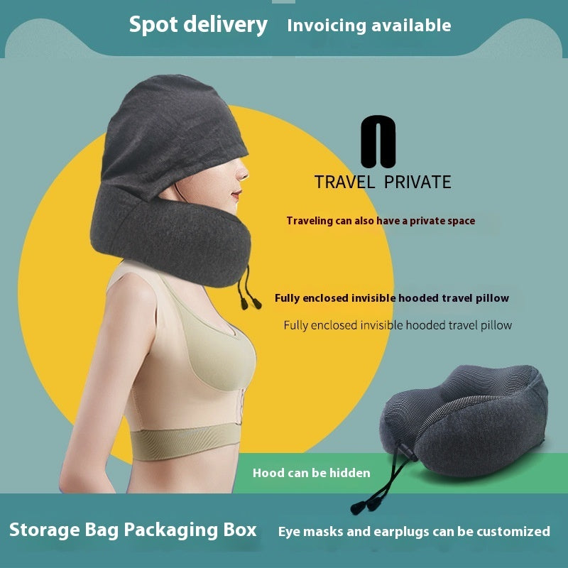 hooded travel pillow